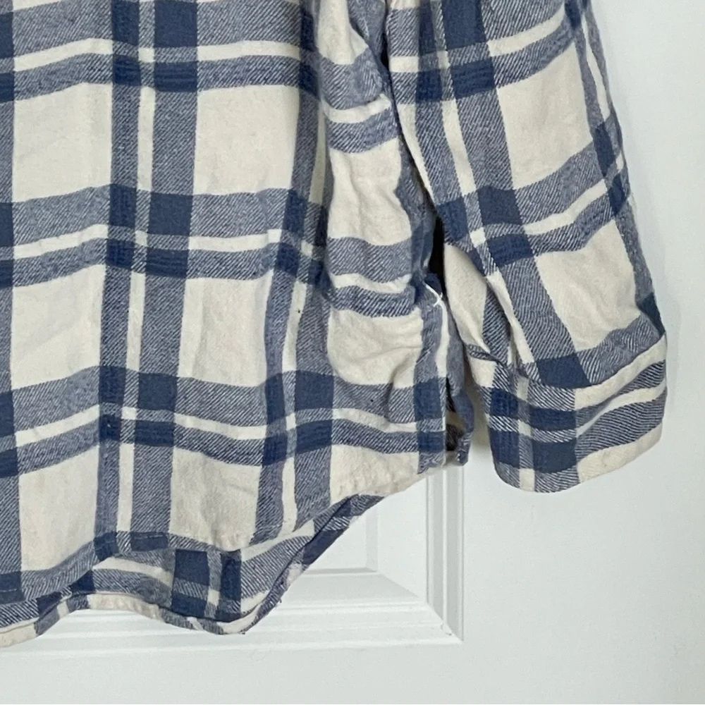 Madewell flannel classic ex-boyfriend plaid button down shirt 54170 - Picture 5 of 14